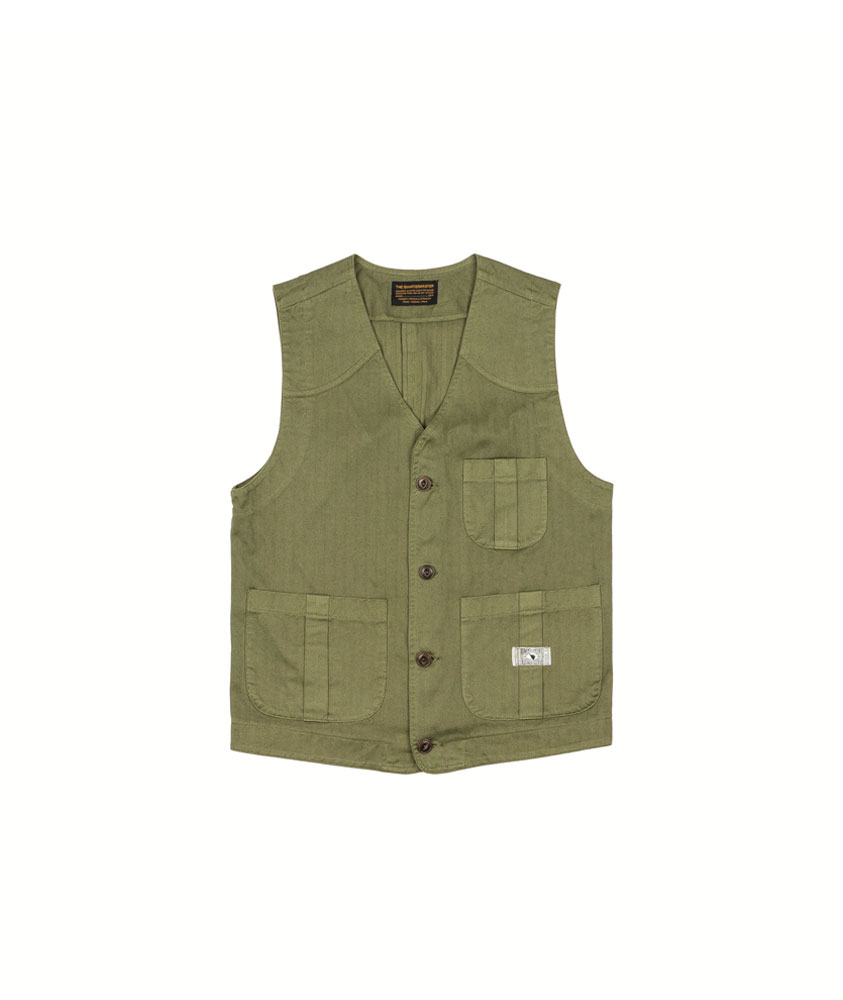 Fisher Vest Cord Green