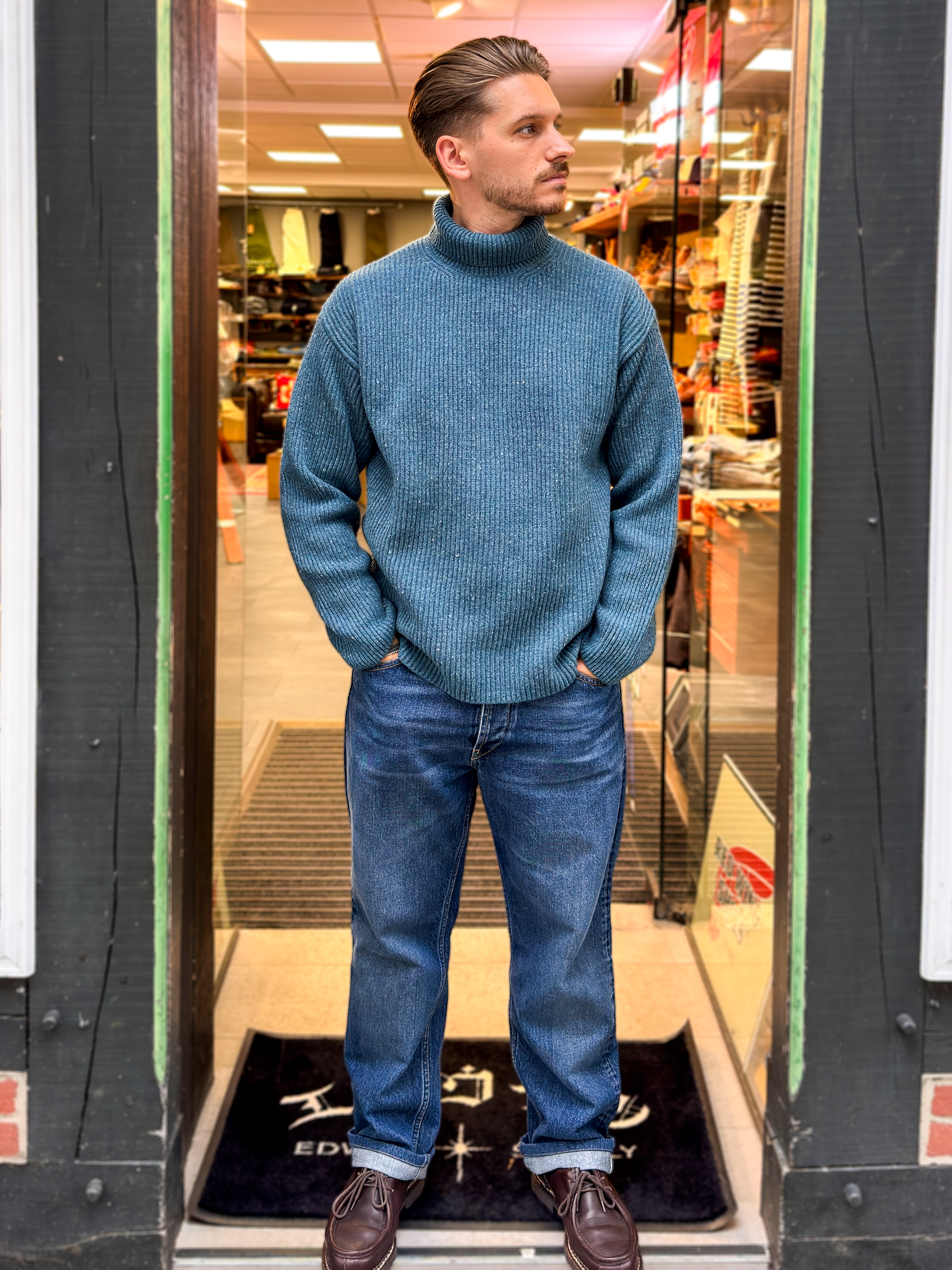 Dolce Vita Oversized Rollkragen Pullover - Light Blue (Casa-Isaac)