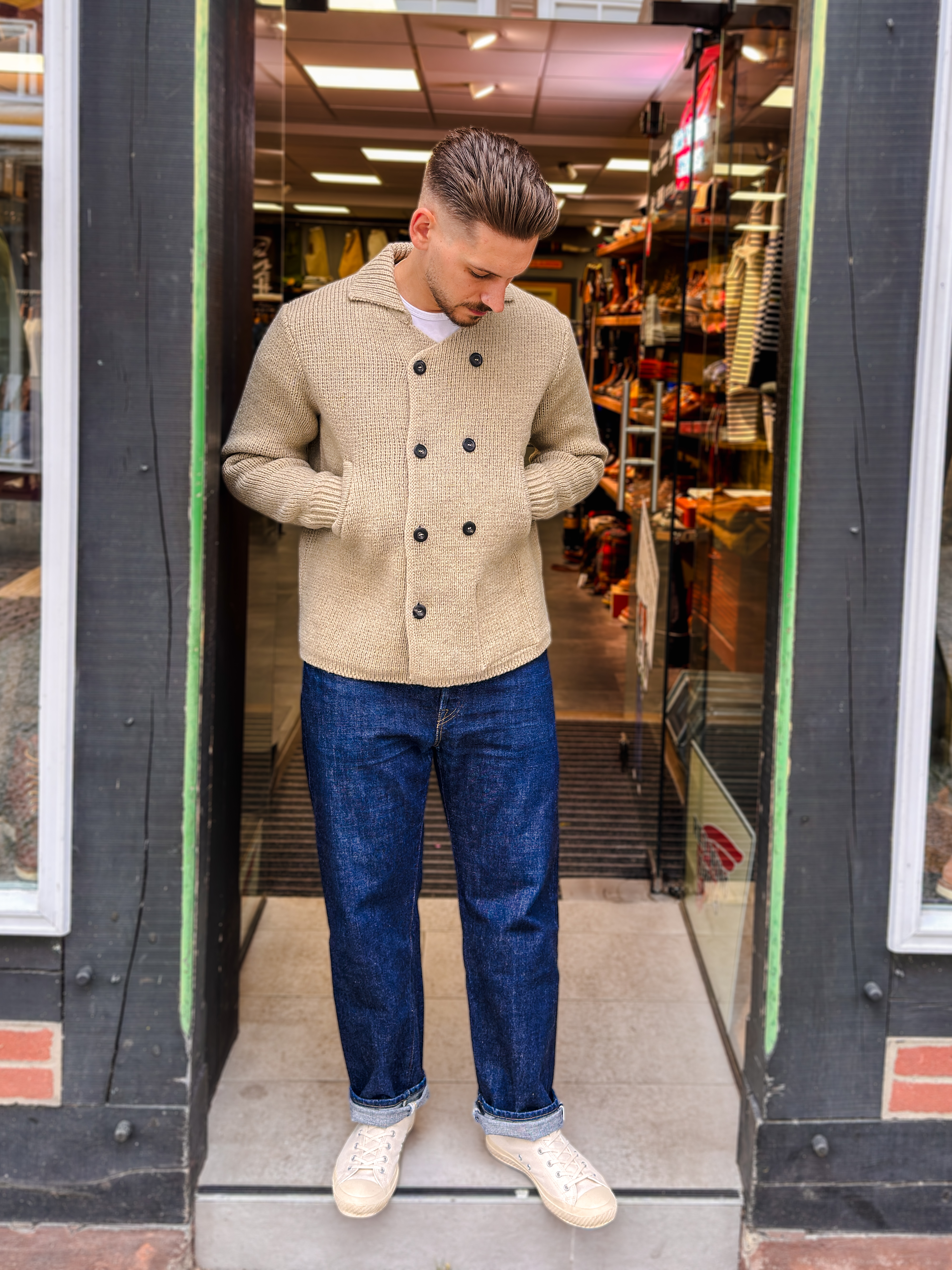 Double Brest Jacket Beige Max 5 (MAGLIFICIO GRP)