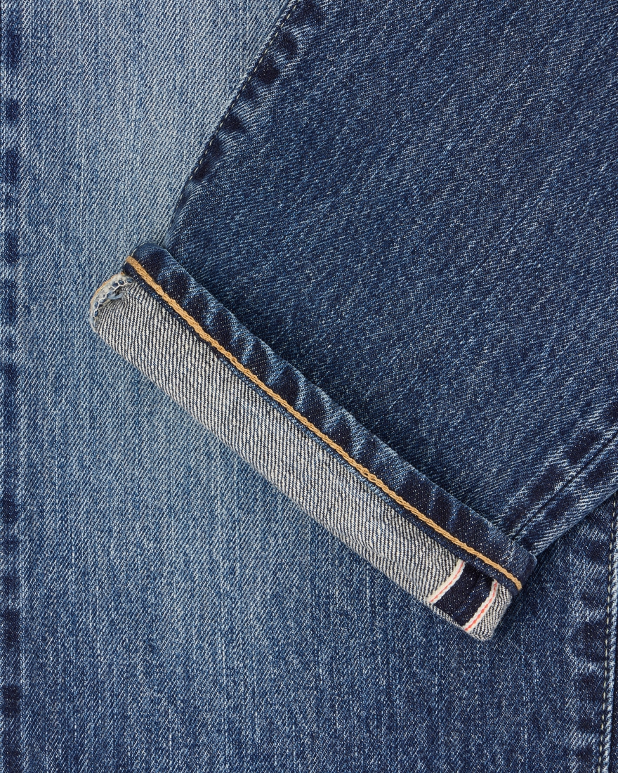 Regular Tapered Dark Used Kurabo 14oz (recycle Denim, Red Selvage) (Edwin)