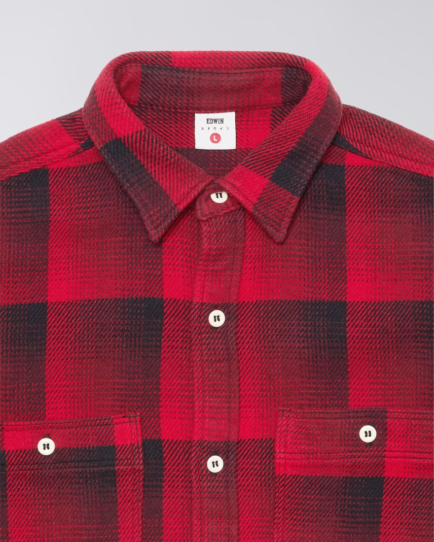Flannel Work Shirt RED (EDWIN)
