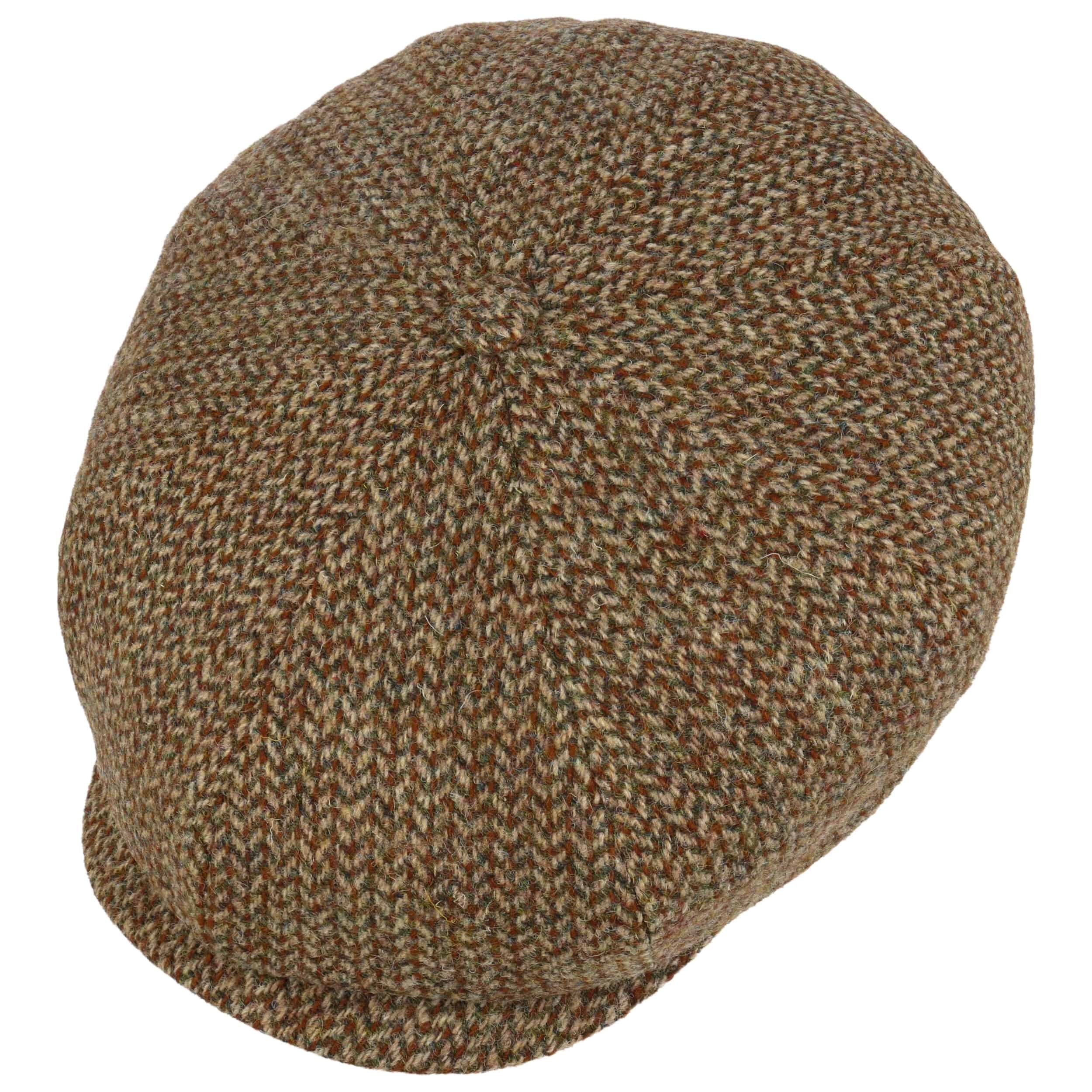 8-Panel Cap Harrisa Tweed Braun (Stetson) 0804