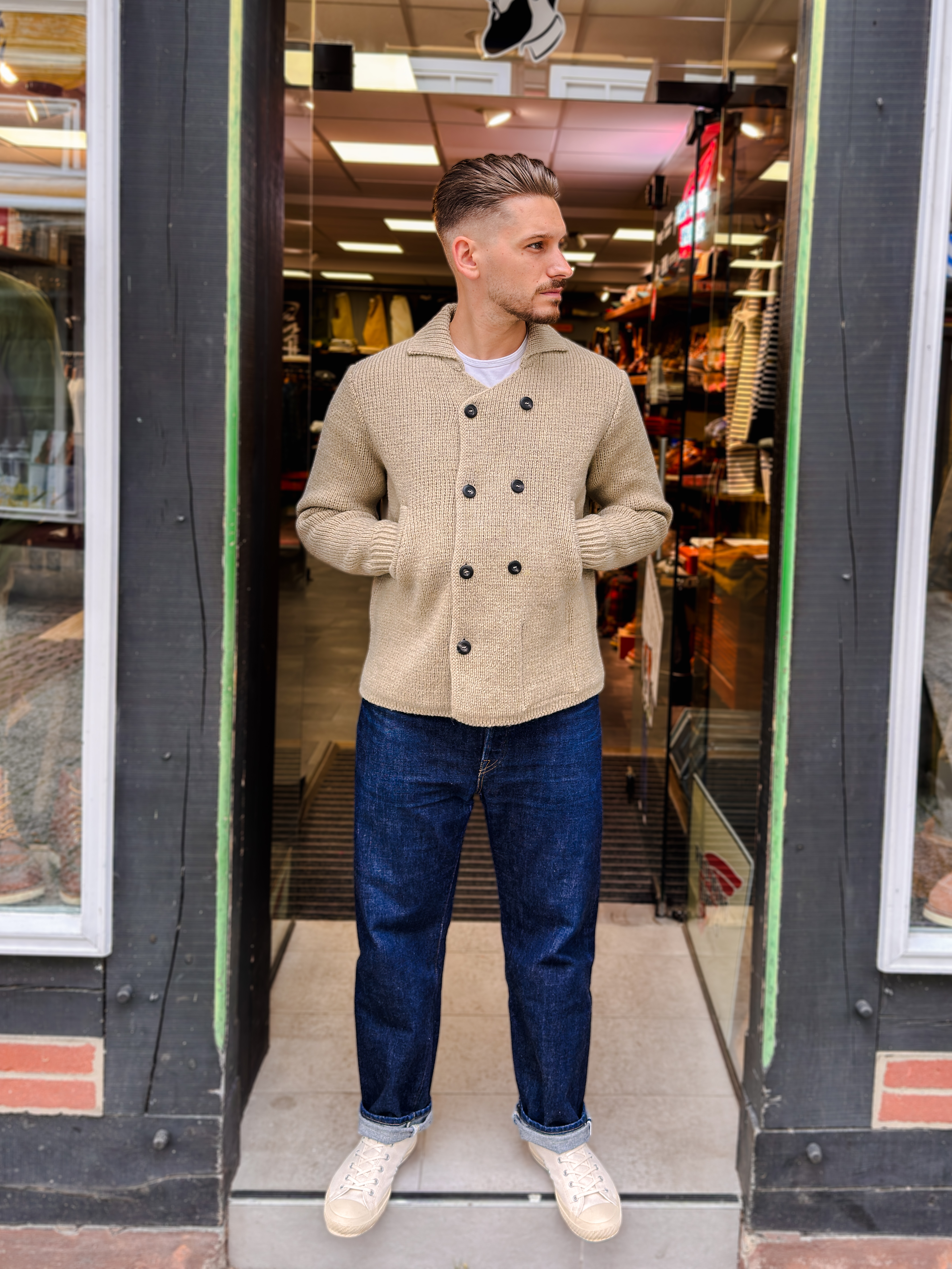 Double Brest Jacket Beige Max 5 (MAGLIFICIO GRP)