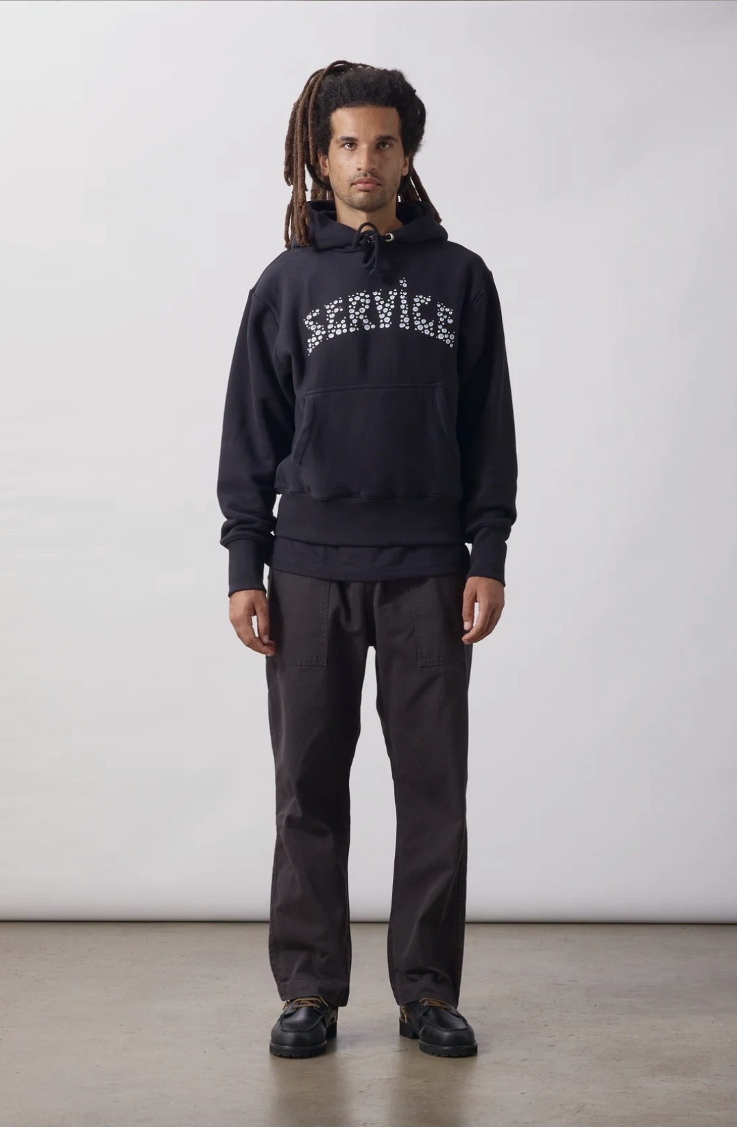 Pigment Herringbone Chef Pants BLACK (Service Works)