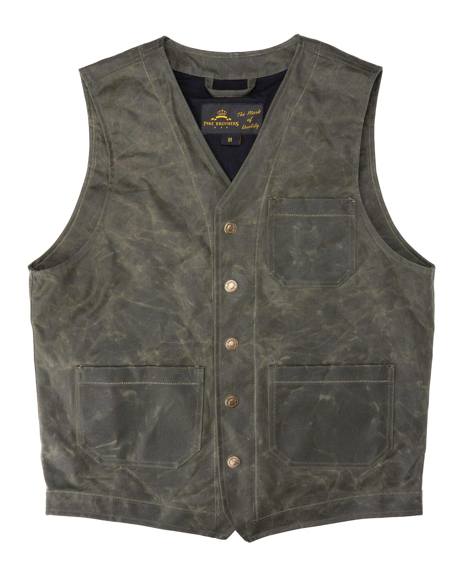 1937 Roamer Vest Olive waxed (Pike Brothers)