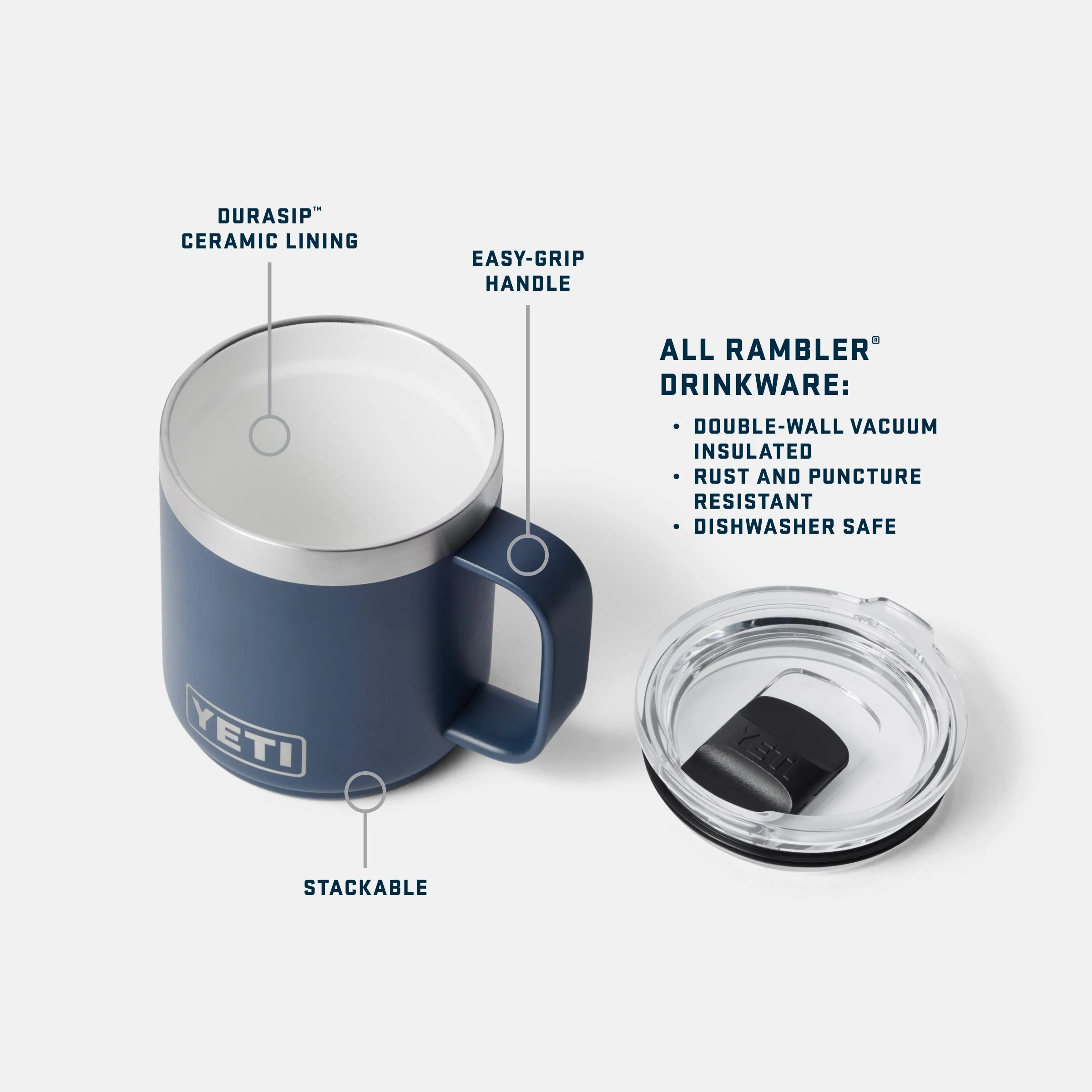 Henkel-Thermobecher Rambler 10oz Wald Grün (YETI)