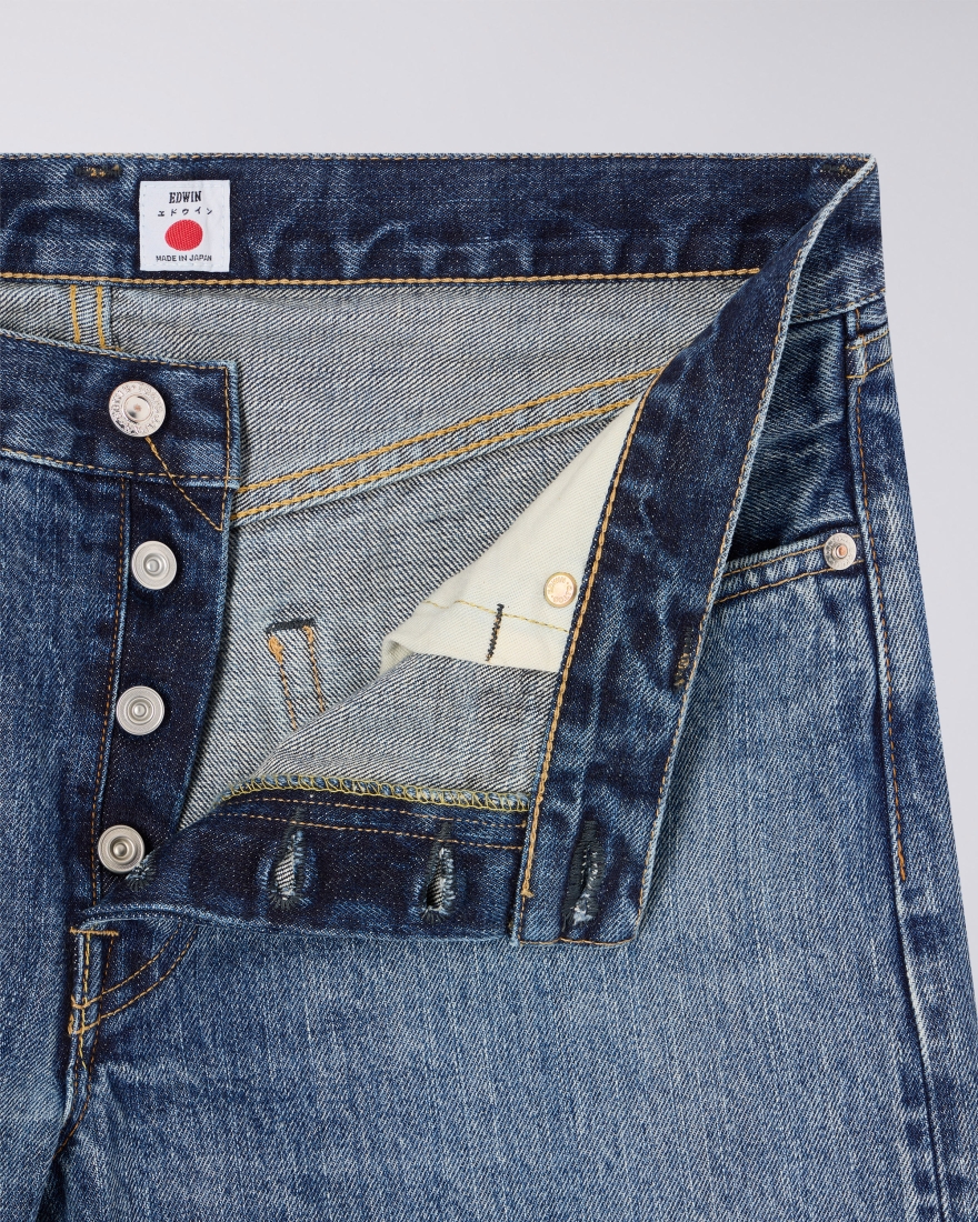Regular Tapered Dark Used Kurabo 14oz (recycle Denim, Red Selvage) (Edwin)