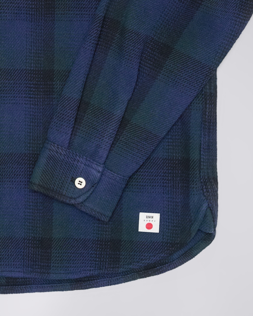 Flannel Work Shirt Blue/ Green (EDWIN)