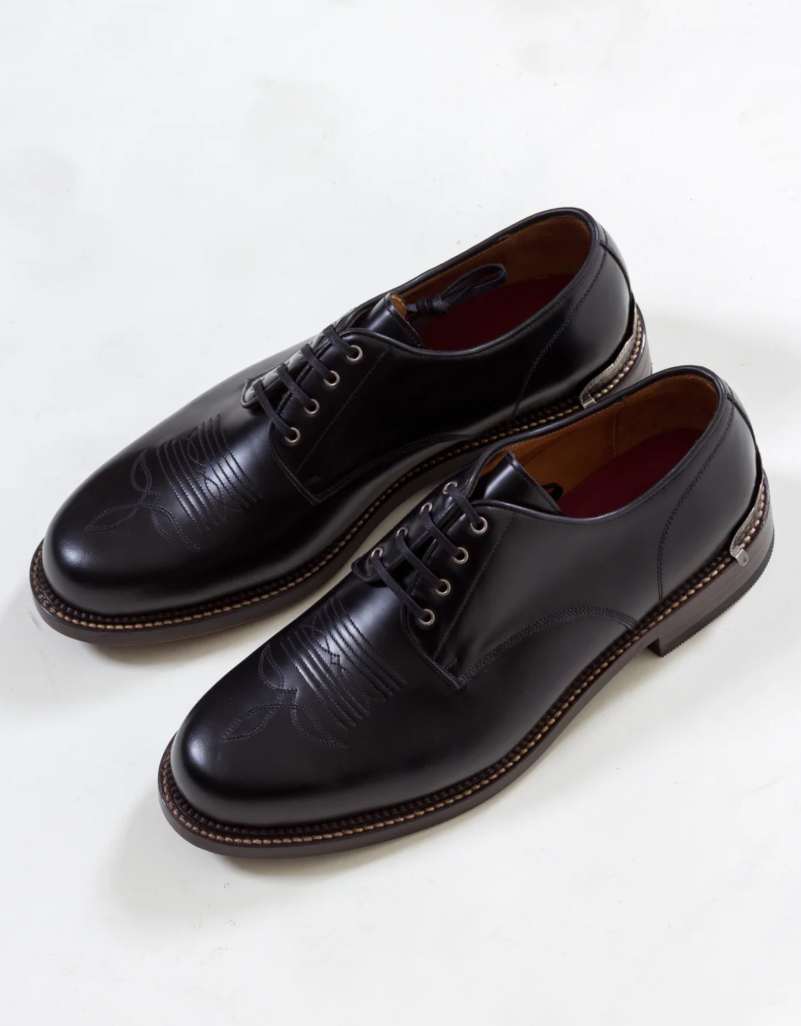 Western Derby Black Highshine (Bright Shoemakers)