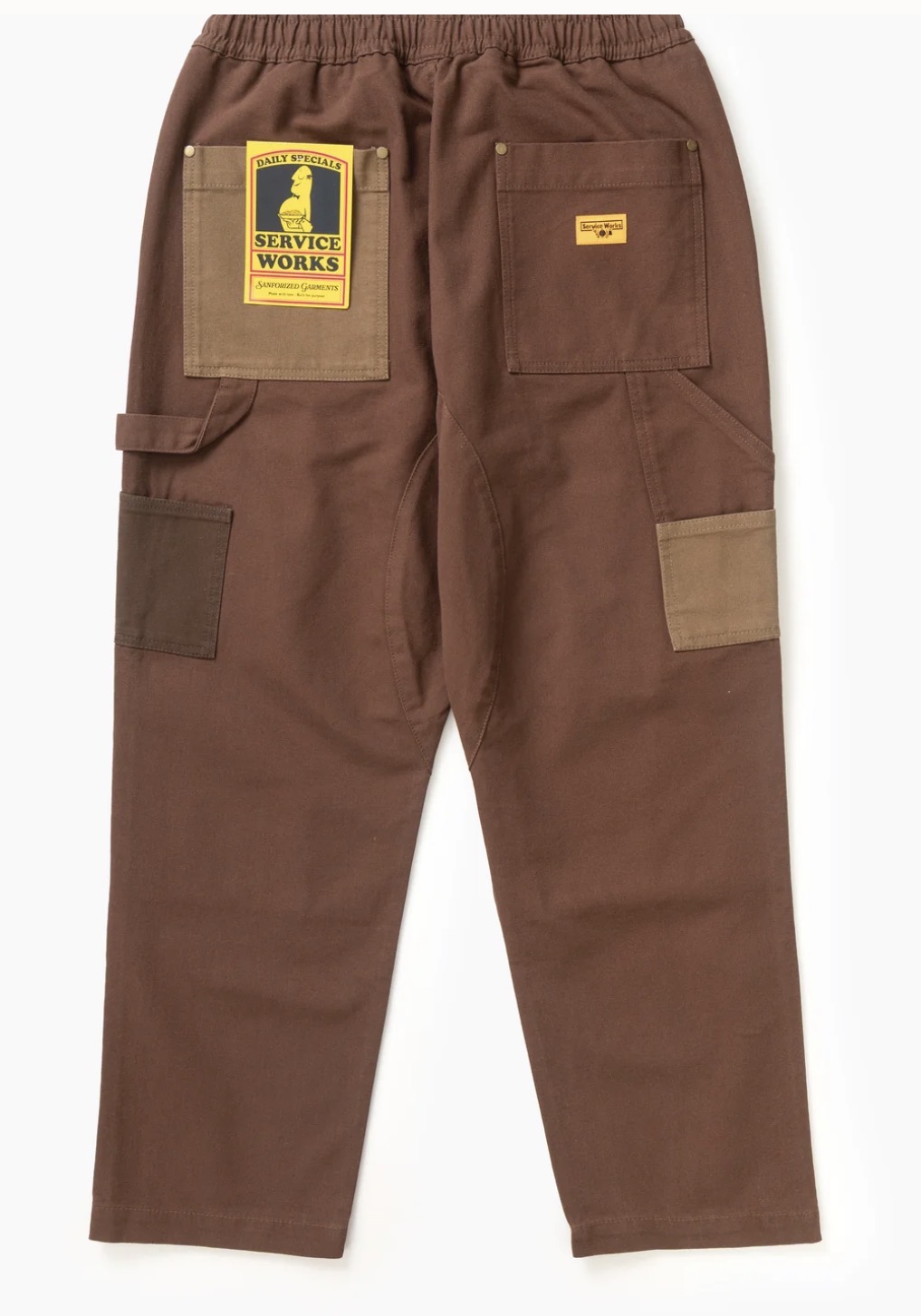 Patchwork Utility Chef Pants BROWN (Service Works)