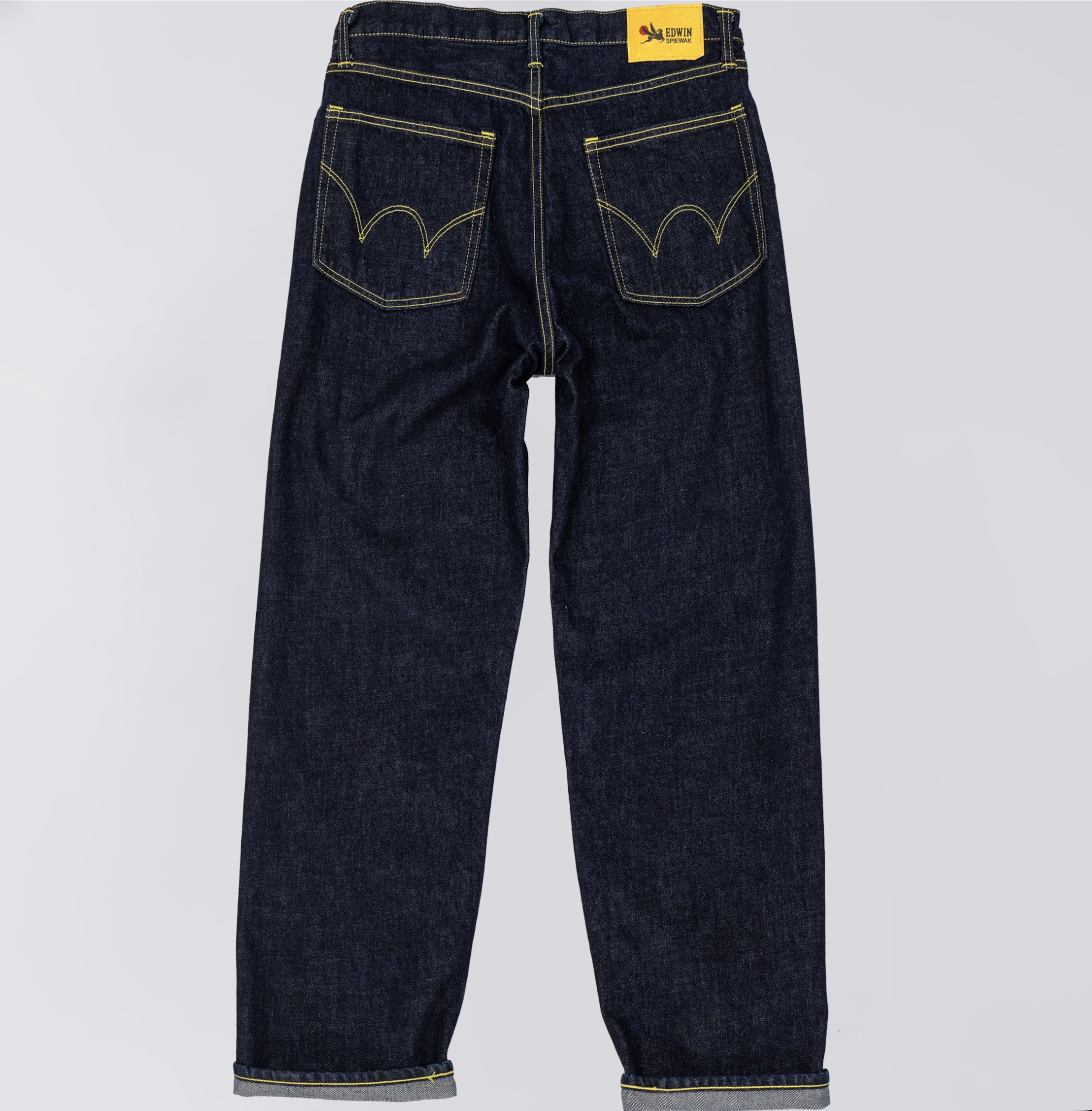 Loose Fit EDWIN X SPIEWAK rinsed Kaihara 13,5oz (Pure Indigo Rainbow Selvage)