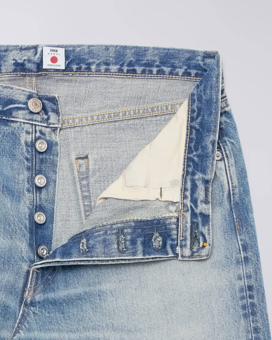 Loose Fit Light used washed Kaihara 13,5oz (pure Indigo Rainbow Selvage)
