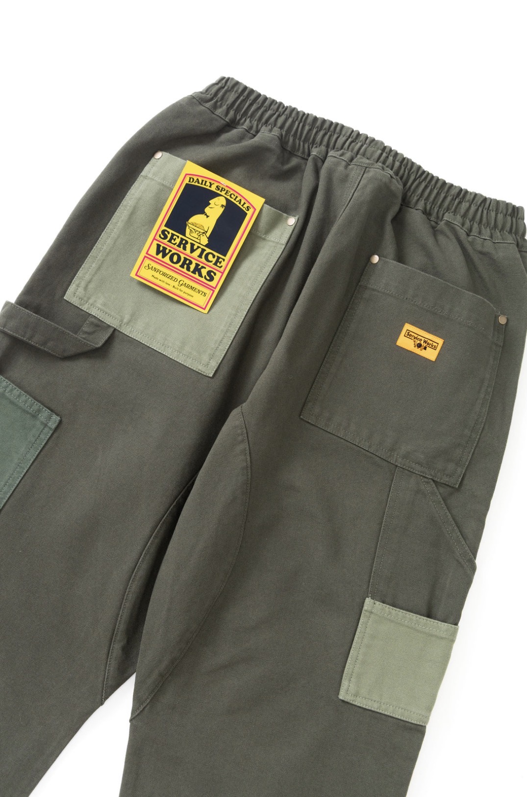 Patchwork Utility Chef Pants GREEN (Service Works)