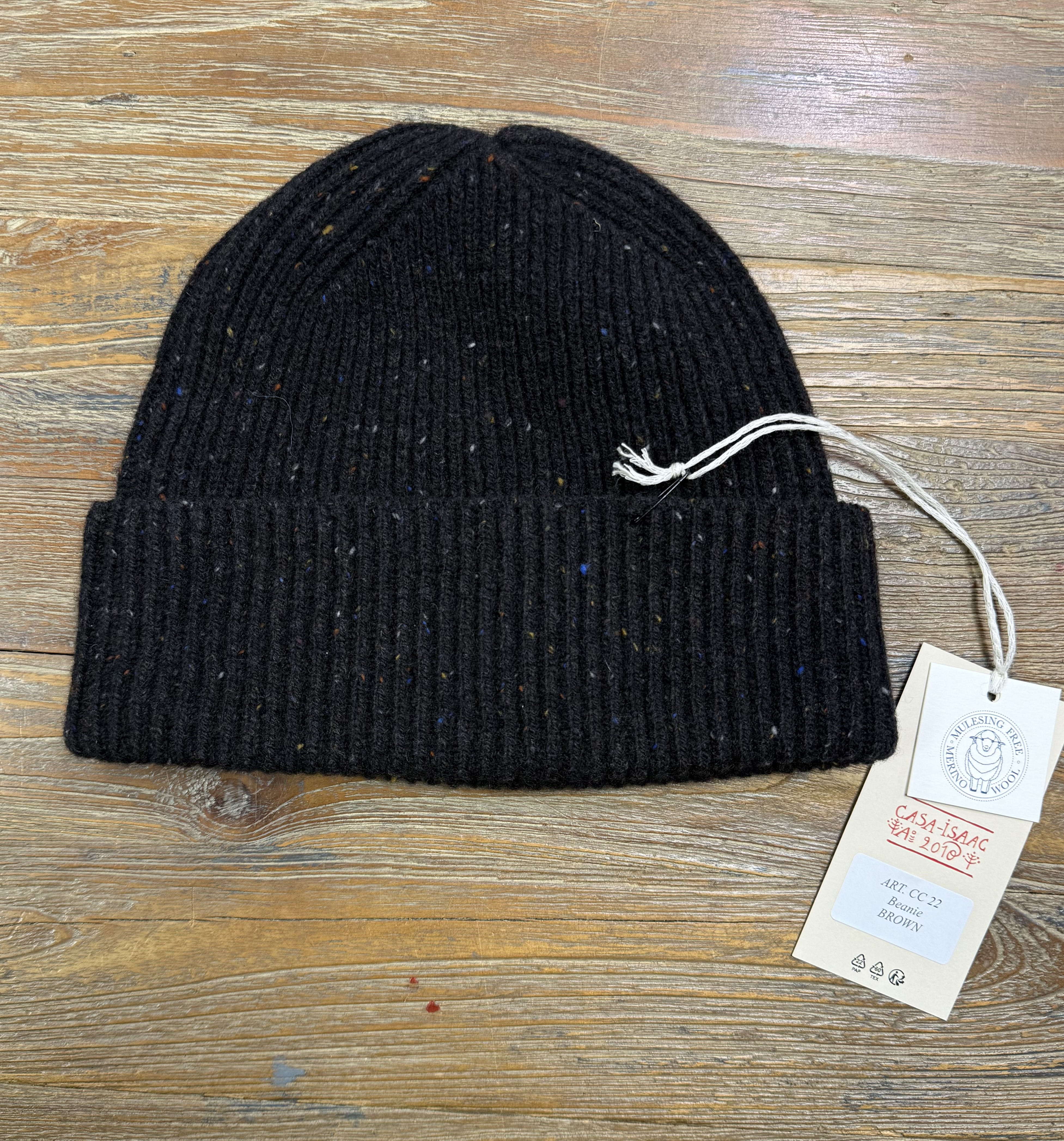 Strickmütze Braun extra fein Merino (MAGLIFICIO GRP)