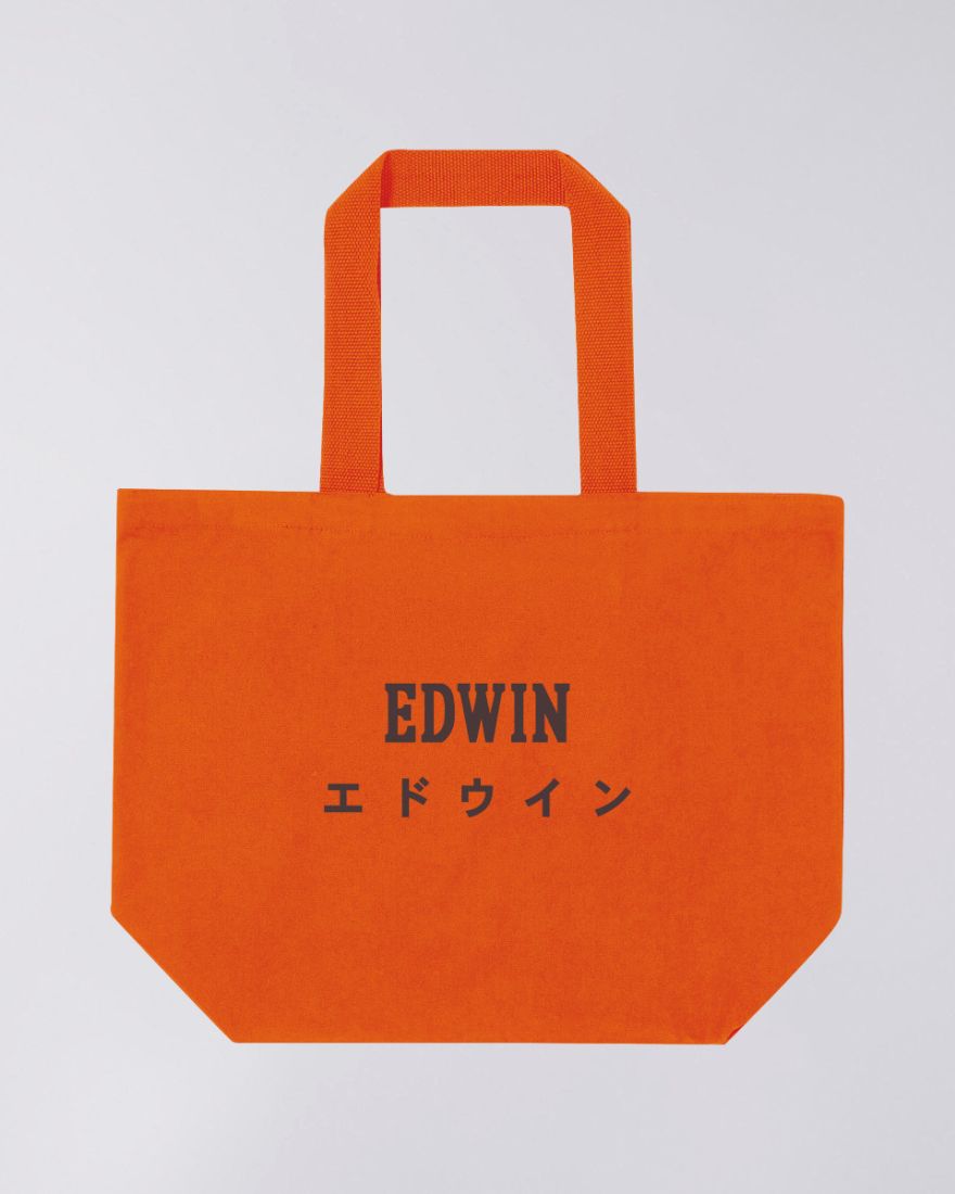 Tote Bag Shopper Edwin Orange Canvas