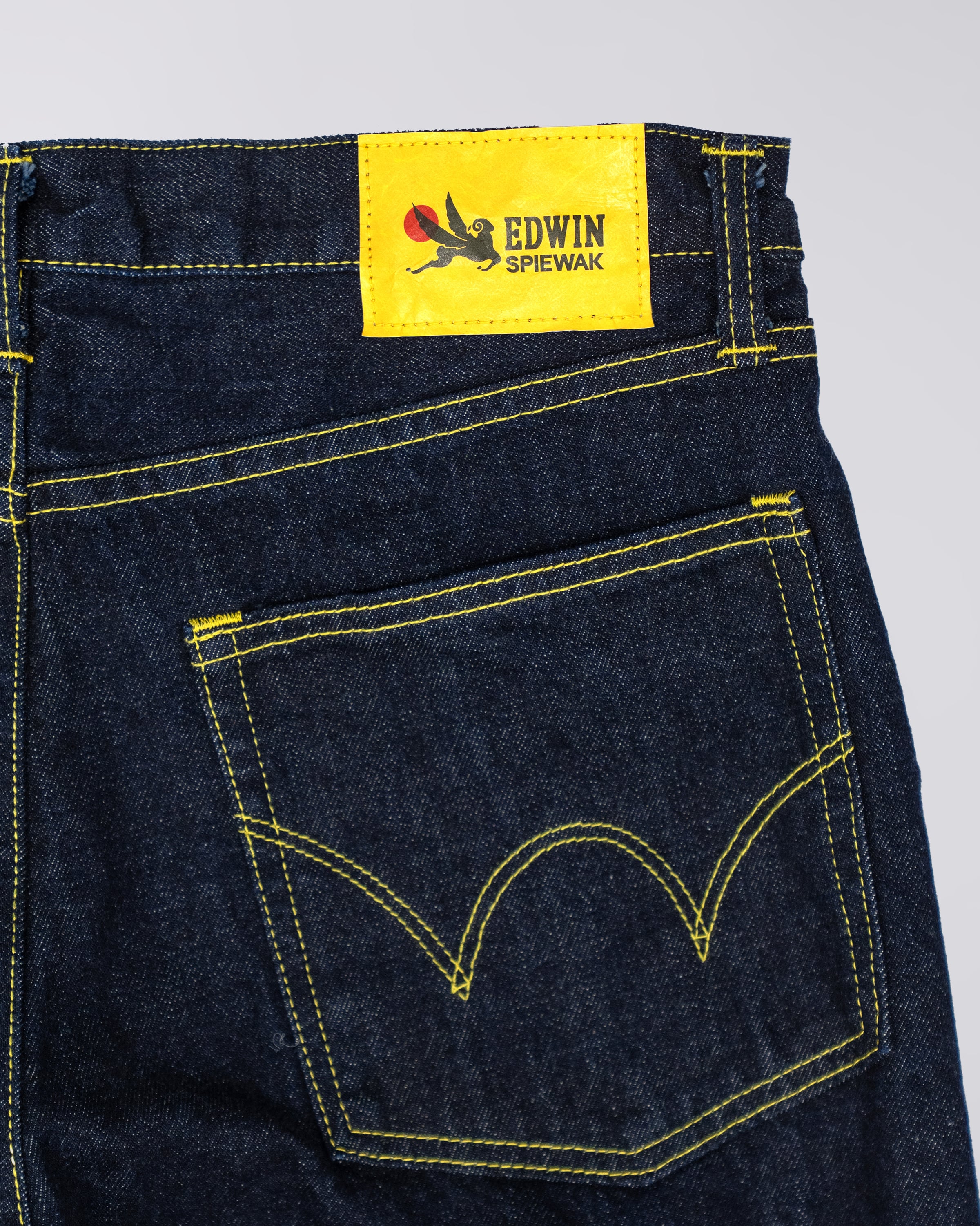 Loose Fit EDWIN X SPIEWAK rinsed Kaihara 13,5oz (Pure Indigo Rainbow Selvage)