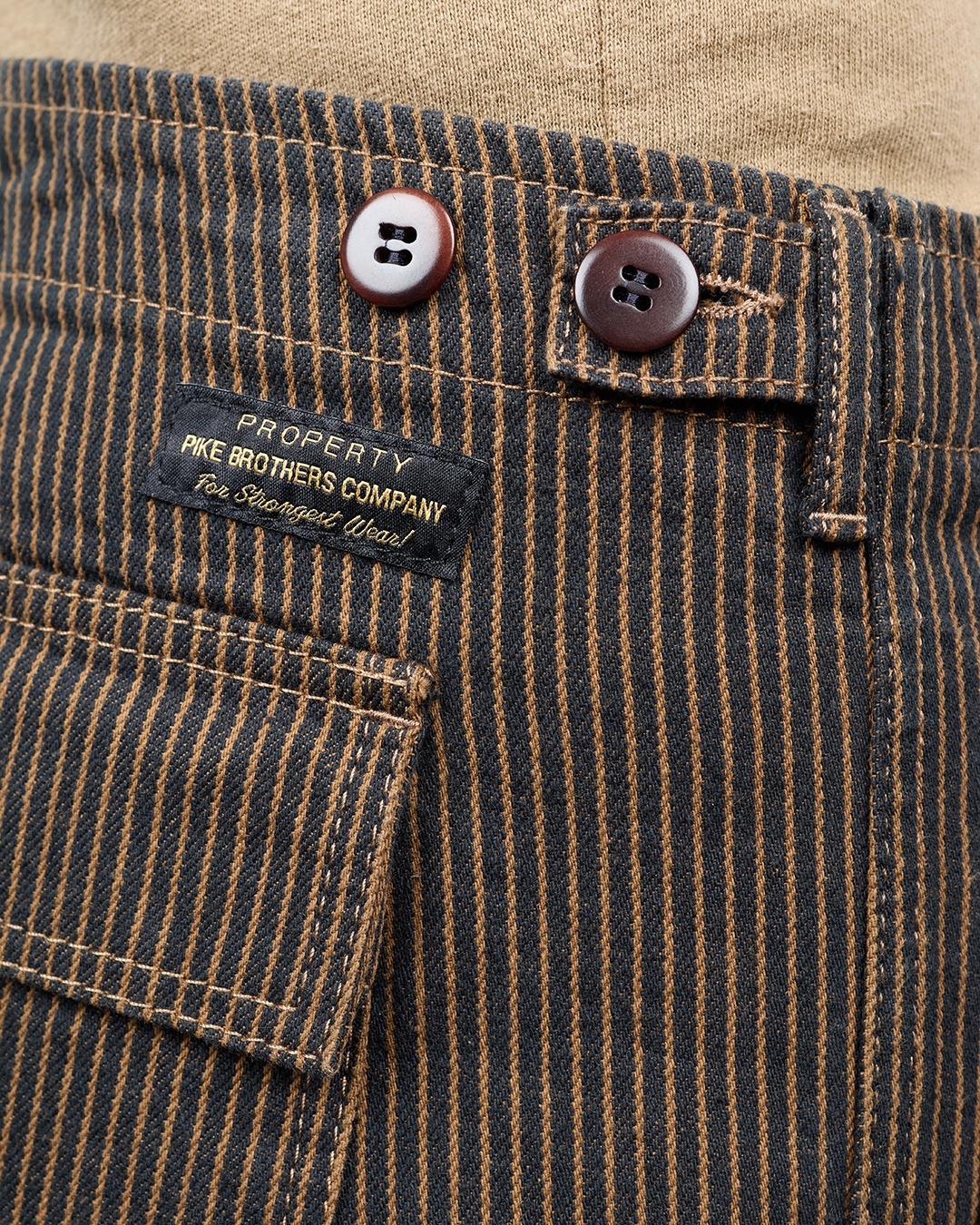 1962 OG-107 Pant Hickory Stripe Brown (Pike Brothers)