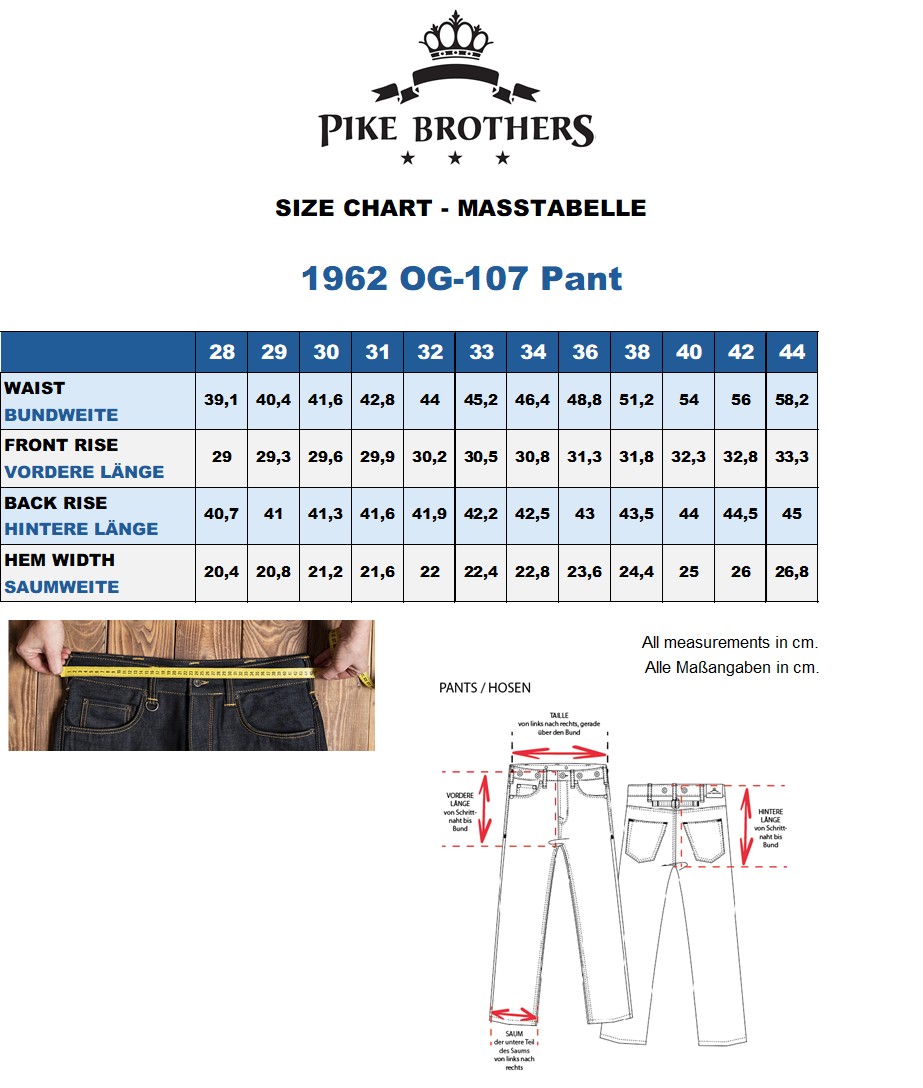 1962 OG-107 Pant Hickory Stripe Brown (Pike Brothers)