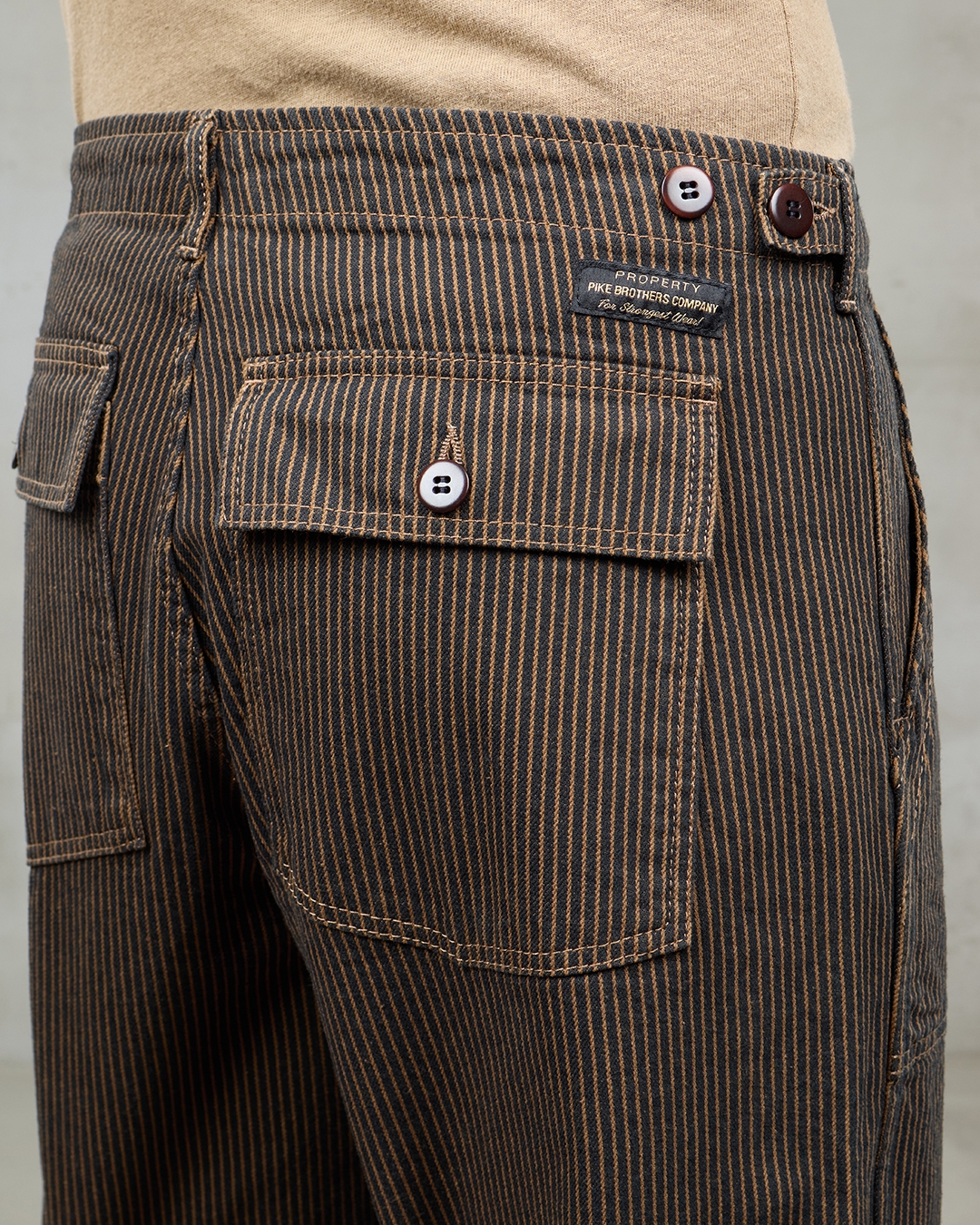 1962 OG-107 Pant Hickory Stripe Brown (Pike Brothers)