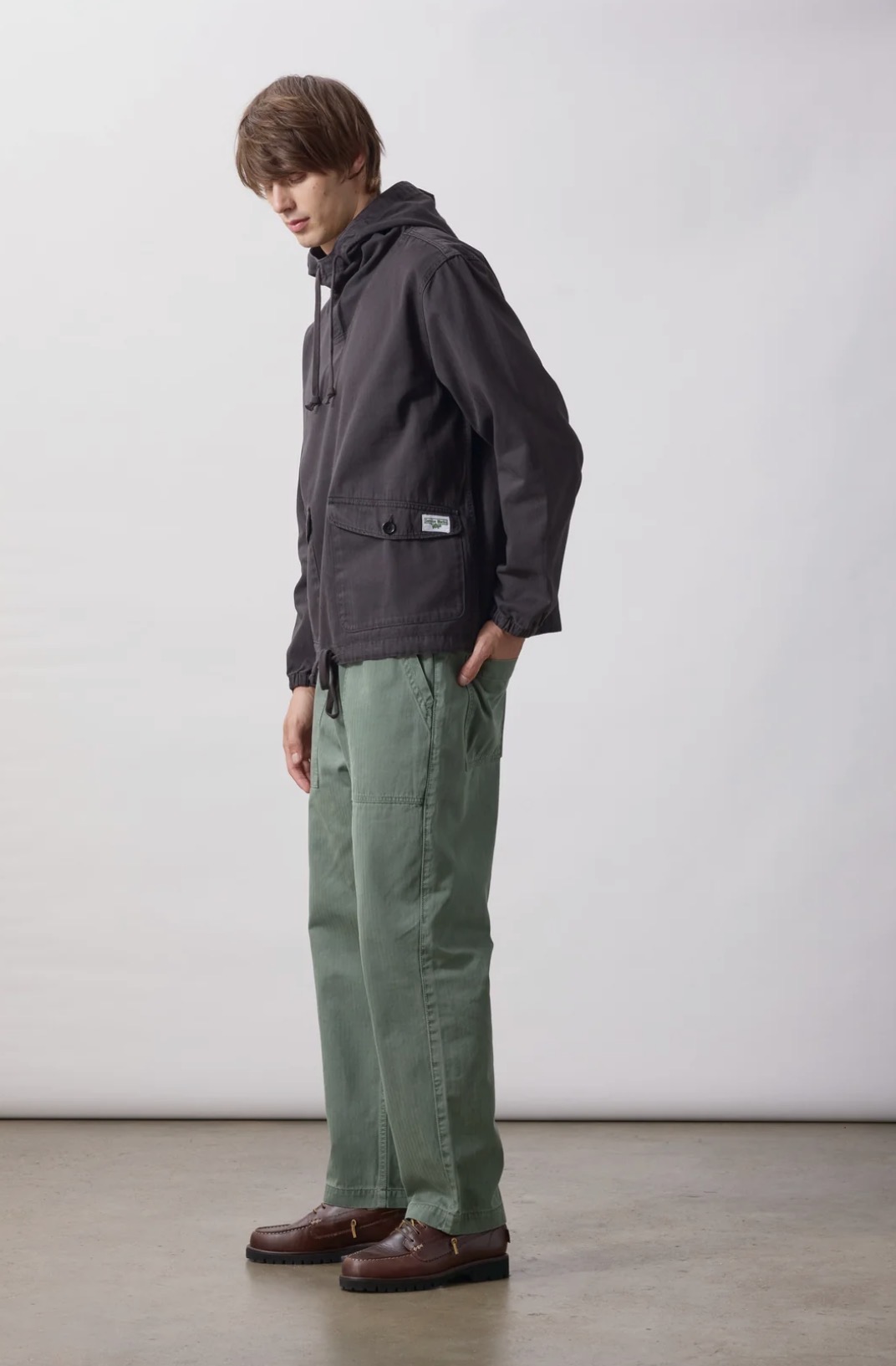 Pigment Herringbone Chef Pants OLIVE (Service Works)