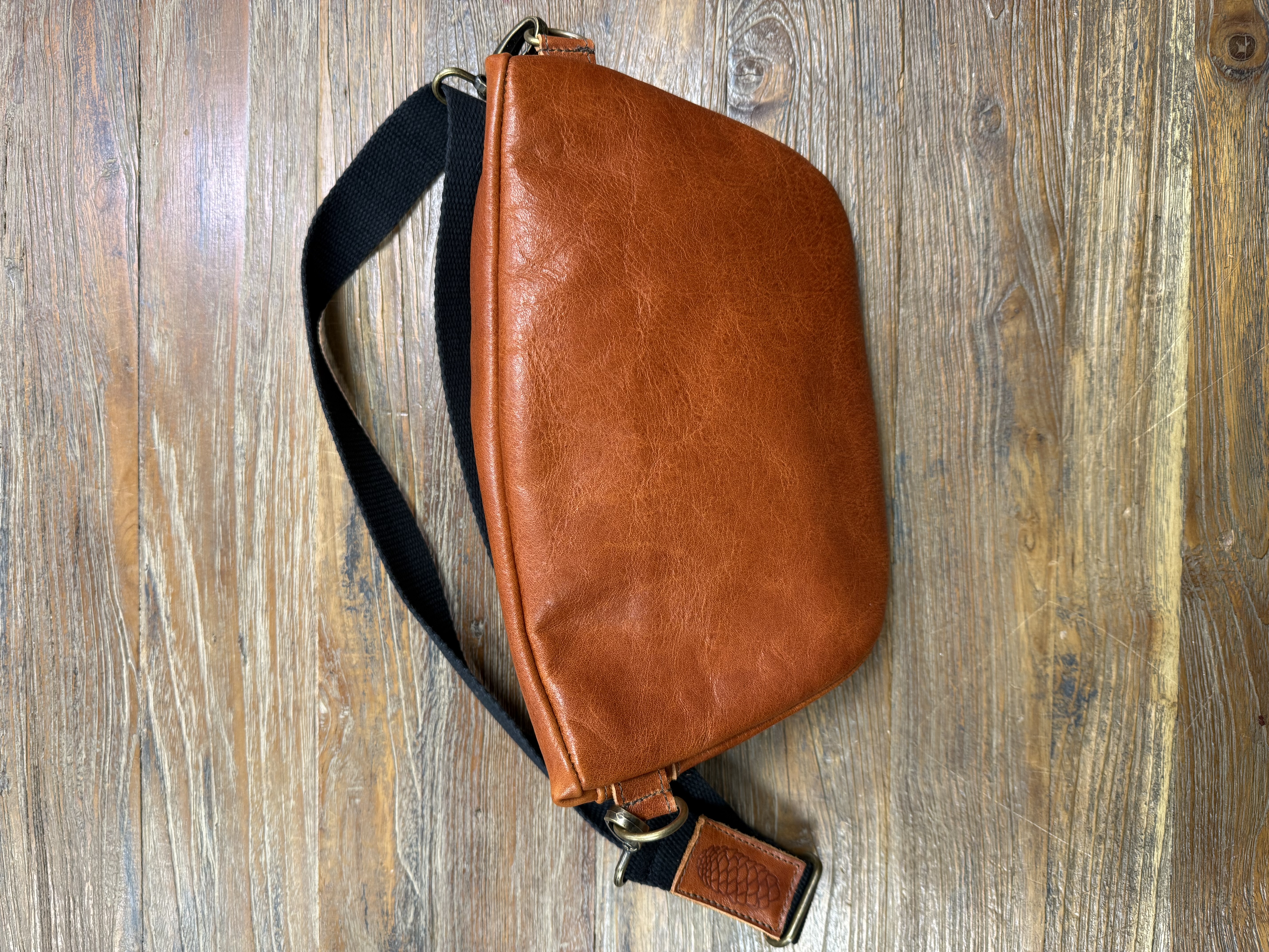 Bauchtasche Naturleder COGNAC (Kalos and Sons)